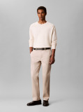 Bej Pantaloni Chino Drepti, Cu Talie Semi-Elastica  Barbati