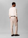 Bej Pantaloni Chino Drepti, Cu Talie Semi-Elastica  Barbati