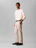 Bej Pantaloni Chino Drepti, Cu Talie Semi-Elastica  Barbati