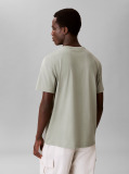 Green Textured Logo Crew Neck T-Shirt  Men