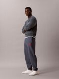 Albastru Pantaloni Jogger Lejeri Cu Logo Brodat  Barbati