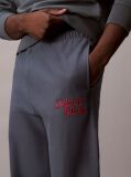Albastru Pantaloni Jogger Lejeri Cu Logo Brodat  Barbati