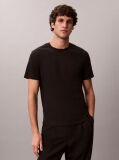 Negru Tricou Slim Din Bumbac Cu Emblema  Barbati