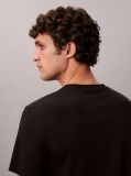 Negru Tricou Slim Din Bumbac Cu Emblema  Barbati