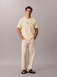 Beige Relaxed Logo T-shirt  Men