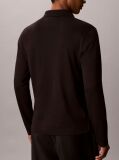 Negru Tricou Polo Slim Din Bumbac Cu Maneca Lunga  Barbati