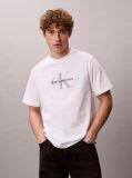 Alb Tricou Cu Logo Monograma  Barbati