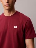Rosu Tricou Din Bumbac Cu Emblema  Barbati