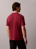 Rosu Tricou Din Bumbac Cu Emblema  Barbati
