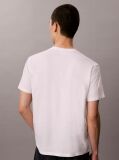 White Cotton Badge T-shirt  Men