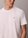 White Cotton Badge T-shirt  Men