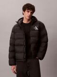 Negru Geaca Pufoasa Cu Logo Monogram  Barbati