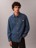 Denim Camasa Clasica Din Denim Cu Nasturi  Barbati
