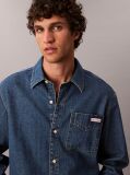 Denim Camasa Clasica Din Denim Cu Nasturi  Barbati