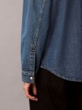 Denim Camasa Clasica Din Denim Cu Nasturi  Barbati