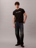 Negru Tricou Lejer Cu Grafica Logo Bold  Barbati