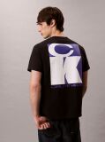 Negru Tricou Lejer Cu Grafica Logo Bold  Barbati