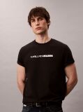 Negru Tricou Lejer Cu Grafica Logo Bold  Barbati