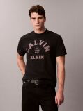 Negru Tricou Relaxat Cu Imprimeu Grafic Si Logo Varsity  Barbati