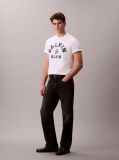Alb Tricou Relaxat Cu Imprimeu Grafic Si Logo Varsity  Barbati