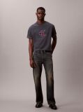 Grey Monologo Graphic Relaxed T-Shirt  Men