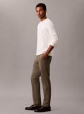 Verde Pantaloni Chinos Cu Croiala Slim Si Nasturi  Barbati