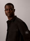 Negru Camasa Utilitara Din Bumbac Twill  Barbati