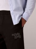 Negru Pantaloni Scurti Pentru Barbati Din Frotir Cu Logo Grafic  Barbati