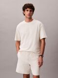 Beige Emblem Logo Towelling T-shirt  Men