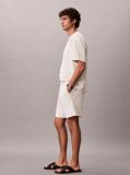 Beige Emblem Logo Towelling T-shirt  Men