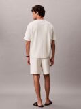 Beige Emblem Logo Towelling T-shirt  Men