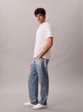 White Relaxed Embossed Logo T-shirt  Men