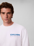 White Premium Terry Crew Neck Sweatshirt  Men