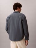 Blue Cotton Canvas Shirt Jacket  Men