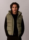 Verde Vesta Puffer Cu Umplutura De Puf Si Gluga  Barbati
