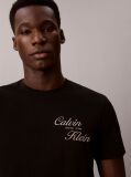 Negru Tricou Cu Logo Brodat  Barbati