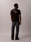 Negru Tricou Cu Logo Brodat  Barbati