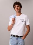 Alb Tricou Cu Logo Brodat  Barbati