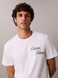 Alb Tricou Cu Logo Brodat  Barbati