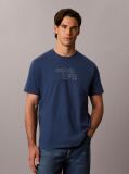 Blue Short Sleeve Calvin Klein Travel Graphic T-Shirt  Men