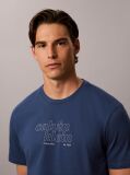 Blue Short Sleeve Calvin Klein Travel Graphic T-Shirt  Men