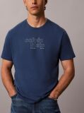 Blue Short Sleeve Calvin Klein Travel Graphic T-Shirt  Men