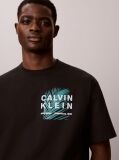 Black Palm Logo Graphic Crew Neck T-Shirt  Men