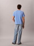 Blue Washed Cotton Monogram T-shirt  Men