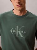 Green Washed Cotton Monogram T-shirt  Men