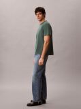 Green Washed Cotton Monogram T-shirt  Men