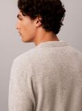 Grey Merino Wool Crew Neck Jumper  Men
