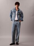 Denim Geaca Trucker Din Denim Cu Logo, In Stilul Anilor '90  Barbati