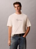 Alb Tricou Lejer Cu Logo Aplicat  Barbati