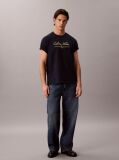 Albastru Tricou Cu Logo Script  Barbati